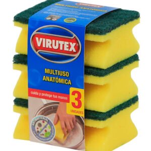 Pack x 3 Esponjas Acanaladas Clásicas Virutex