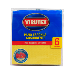 Pack x 6 Paños Esponja Ultra Absorbentes Virutex