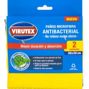 Pack x 2 Paños de Microfibra Antibacterianos Virutex